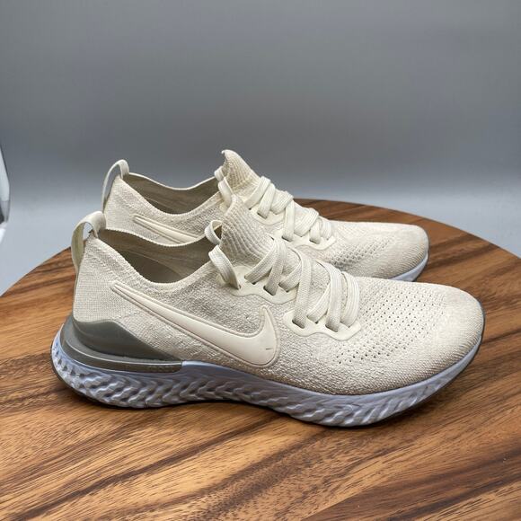 Nike Epic React Flyknit 2 Sail Shoes Womens 5.5 White Running Comfort Walking - Picture 1 of 7